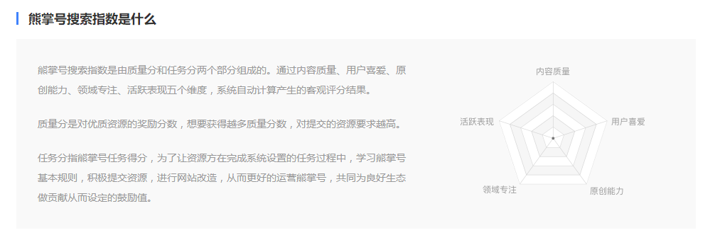 seo教程：熊掌號搜索指數是什么？